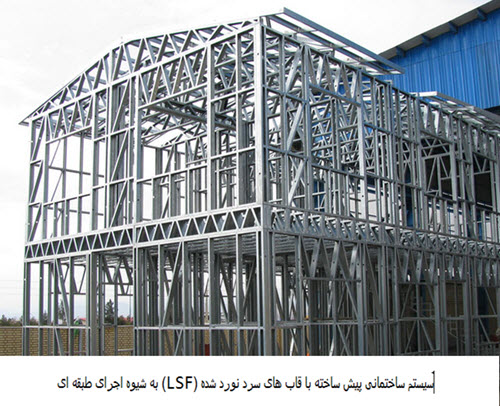 پاورپوینت سیستم ساختمانی پیش ساخته با قاب های سرد نورد شده (LSF) به شیوه اجرای طبقه ای