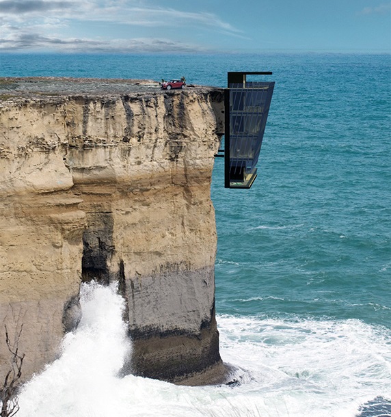 خانه صخره ای معلق بر روی اقیانوس استرالیا 