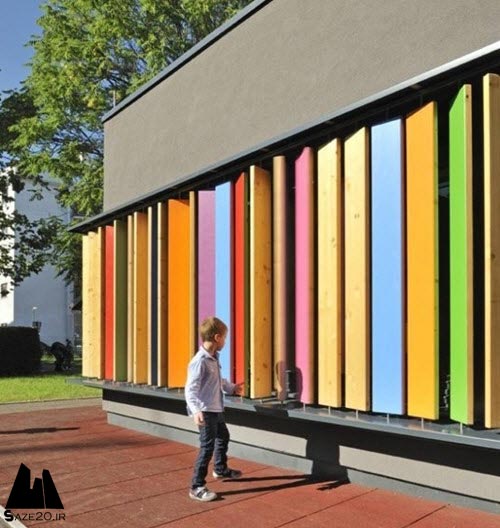 نمای ساختمان مدرن و شیک با طراحی رنگارنگ و جذاب مدل,نمای ساختمان مدرن و شیک,نمای ساختمان مدرن و شیک با طراحی رنگارنگ,