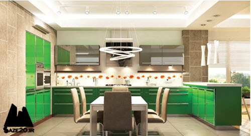 بهترین رنگ برای آشپزخانه، سبز 