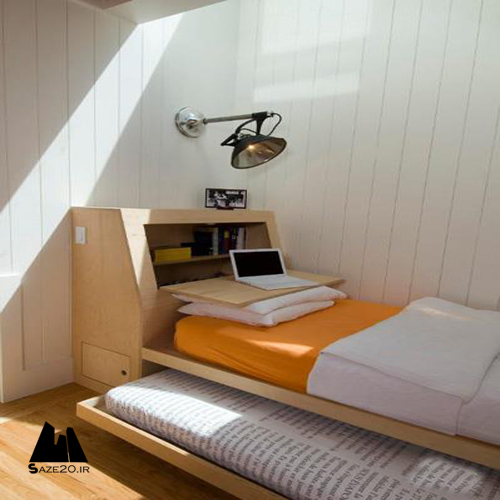 تخت خواب پشتی دار، 7 مدل برای اتاق های کوچک و بزرگ!