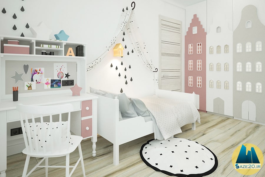 اتاق خواب کودک به سبک اسکاندیناوی