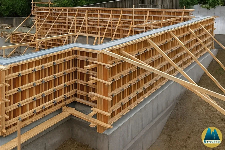 Traditional Timber Formwork انواع سیستمهای قالببندی بتن؛ راهنمای جامع 1404 برای انتخاب بهترین روش ...